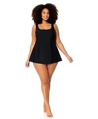 Raisins Curve Plus Trendy Underwire Swim Dress