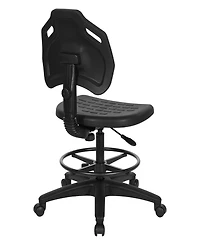 Osp Home Furnishings 35.25" Metal Self Skinned Urethane Intermediate Drafting Chair