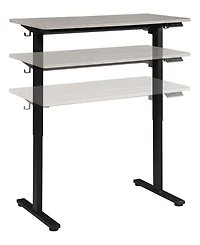 Osp Home Furnishings 48" Wood Primo Sit to Stand Electric Height Adjustable Desk
