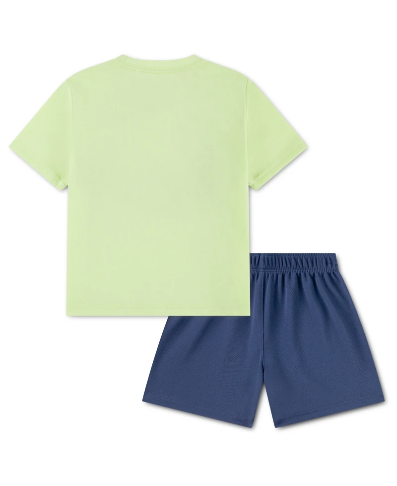 Nike Boys' Toddler 2T-4T Crewneck T-Shirt and Mesh Shorts, 2-Piece Set