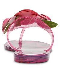 Betsey Johnson Women's Trenten Rose Jelly Thong Sandals
