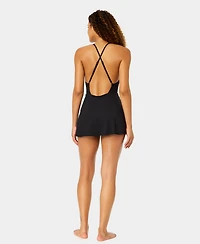 Anne Cole Solid Surplice Swimdress