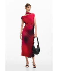 Desigual Women's Asymmetric draped dress