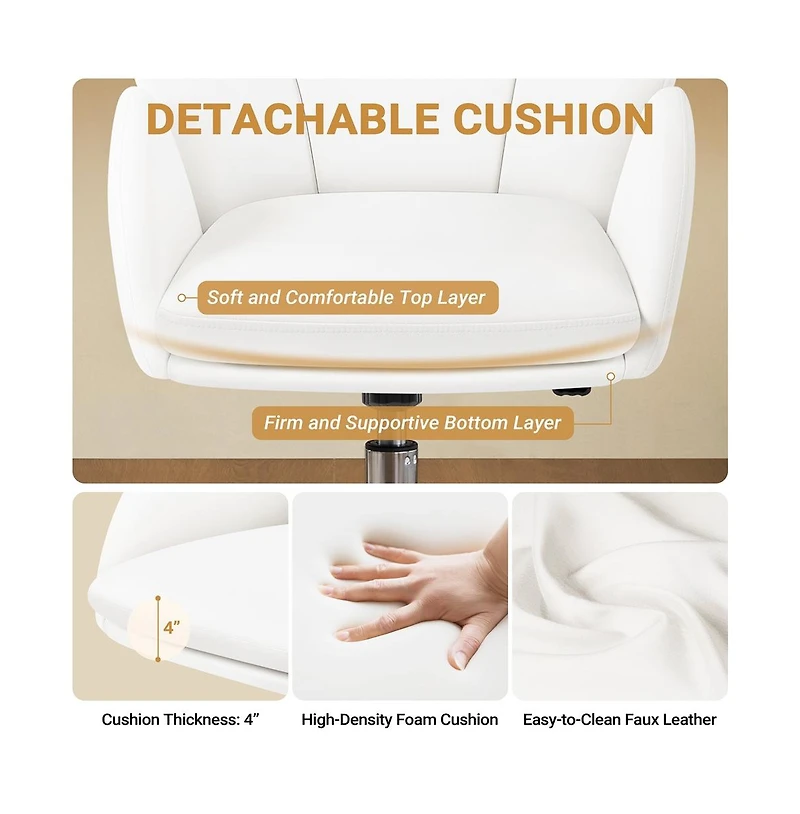 Yaheetech Cute Desk Chair Makeup Vanity for Home Office