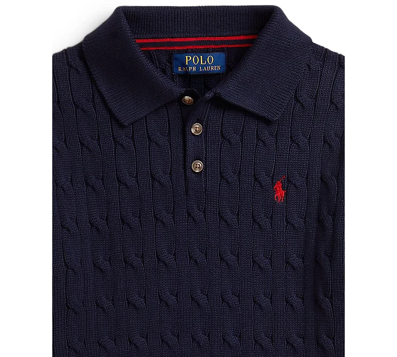 Polo Ralph Lauren Boys 8-20 Cable-Knit Cotton Polo Sweater