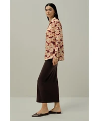 Lilysilk Women's Daffodil Print Silk Blouse