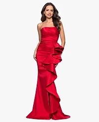 Betsy & Adam Women's Long Stretch Strapless Gown