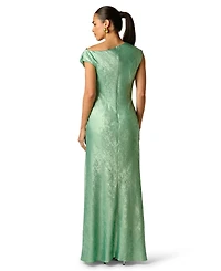 Adrianna Women's Foiled Off-The-Shoulder Ball Gown