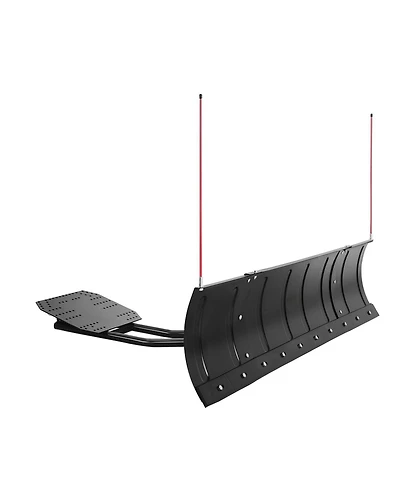 Mecale Snow Plow Blade Kit, 43"-72" Adjustable Width, Universal Atv/Utv Mount, Rubber Flaps, Heavy-Duty Steel