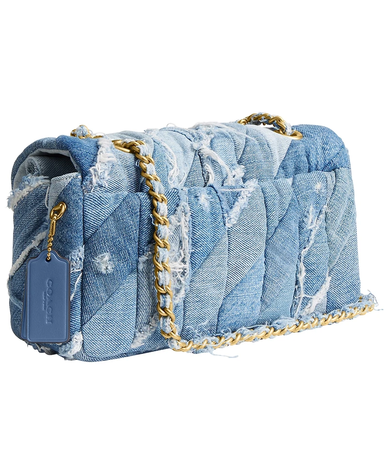 Coach Soft Quilted Denim Patchwork Tabby Small Shoulder Bag