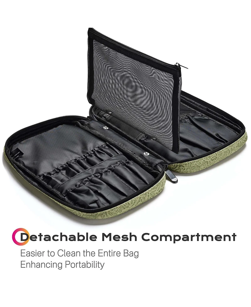 Byootique Travel Makeup Brush Holder Bag Cosmetic Brush Organizer Rococo 2 Pack