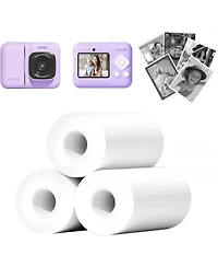 Swifint Kids Instant Print Camera Paper, 3 thermal refill rolls. Compatible with Funshot 20, 2.2"x26ft per roll, Bpa-free for toddler cameras