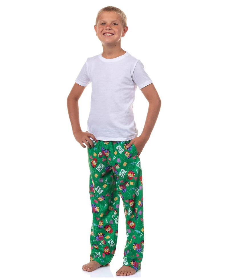 Minions Kids Pajamas Best Gift Ever Despicable Me Flannel Lounge Sleep Pajama Pants