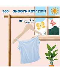 BP4U Kids Wooden Clothes Hangers, Baby Solid Wood Coat Shirt Top Hangers for Toddlers, Children, Youth's Jackets, Dresses, Blouse, Overcoat