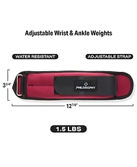 Philosophy Gym Adjustable Ankle/Wrist Weights, Set of 2 - lb Each