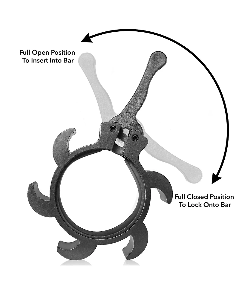 Philosophy Gym Locking Aluminum Barbell Collars, Anti-Slip 2" Olympic Weight Clamps - Quick Release Collar Clips Pair