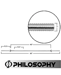 Philosophy Gym 1" Standard Weightlifting Barbell