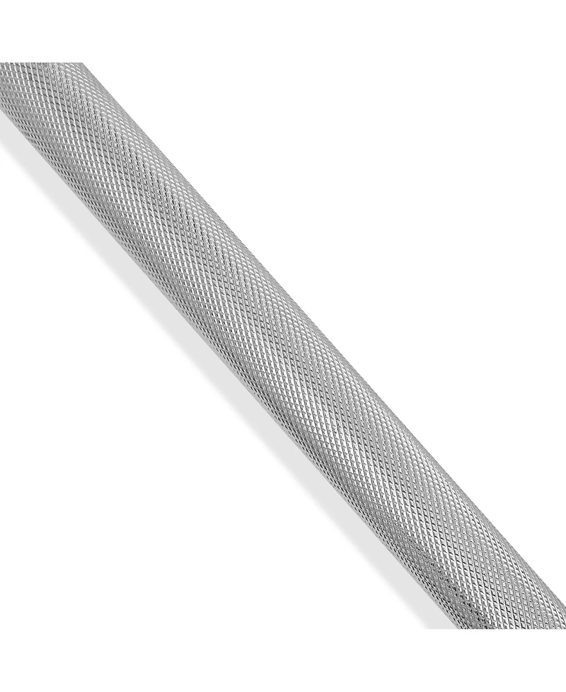 Philosophy Gym 7 Ft Standard Barbell, Threaded 1" Straight Weightlifting Bar with Star Collars, 500lb Capacity, Chrome