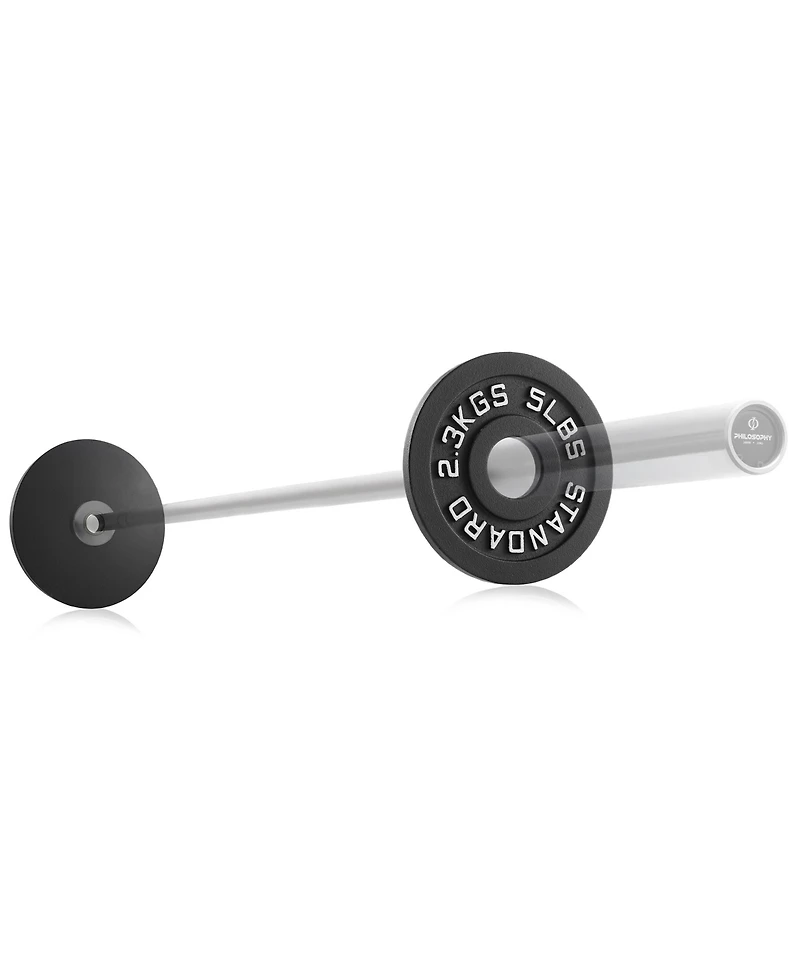 Philosophy Gym Set of 2 Standard Cast Iron Olympic 2-inch Weight Plates ( Lb each