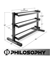 Philosophy Gym 3-Tier Dumbbell Weight Rack, Heavy-Duty