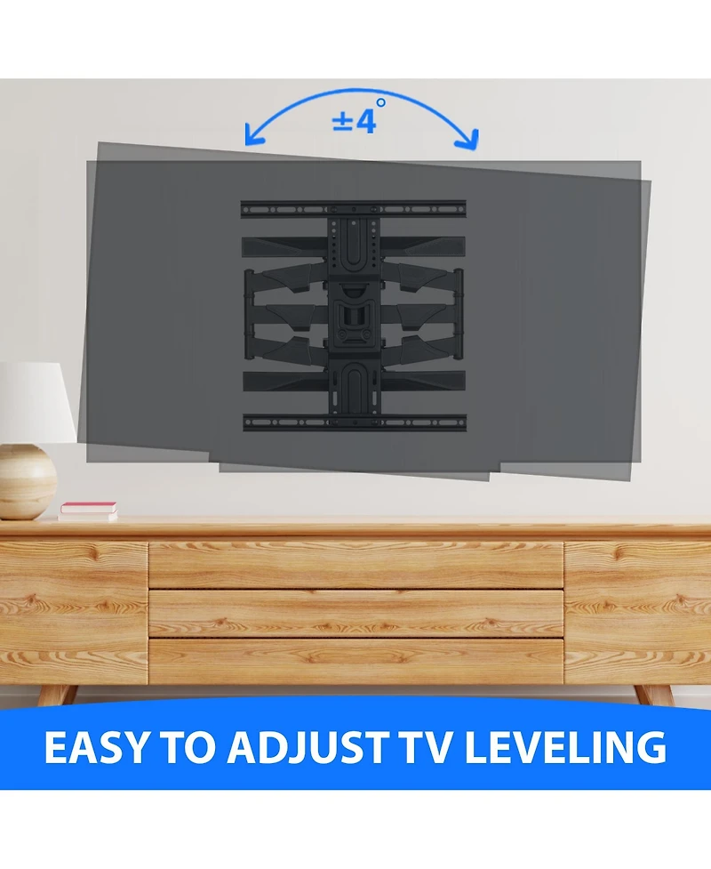 Mount Factory Full Motion Tv Wall Mount - Swivel Bracket fit Televisions from 42" - 70" up to Vesa 400 x 600 - Tilt Swing Out Arm