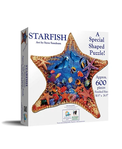 SunsOut Starfish 600 piece Jigsaw Puzzle for Adults Special Shape