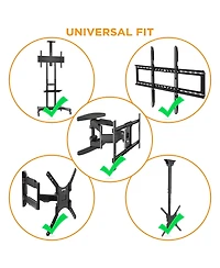 Outdoor Tv Cover - 65" Model For 63" - 67" Flat Screens - Slim Fit - Weatherproof Weather Dust Resistant Television Protector - Black