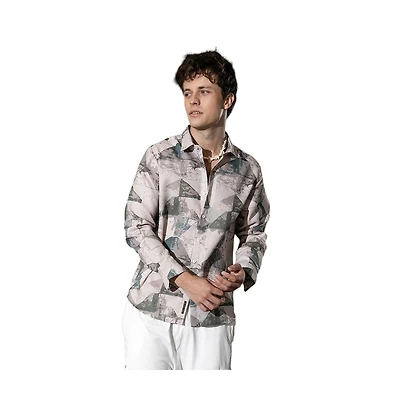 Campus Sutra Men's Faded Alps Shirt