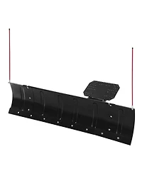 Mecale Snow Plow Blade Kit, 43"-60" Adjustable Width, Universal Atv/Utv Mount, Rubber Flaps, Heavy-Duty Steel