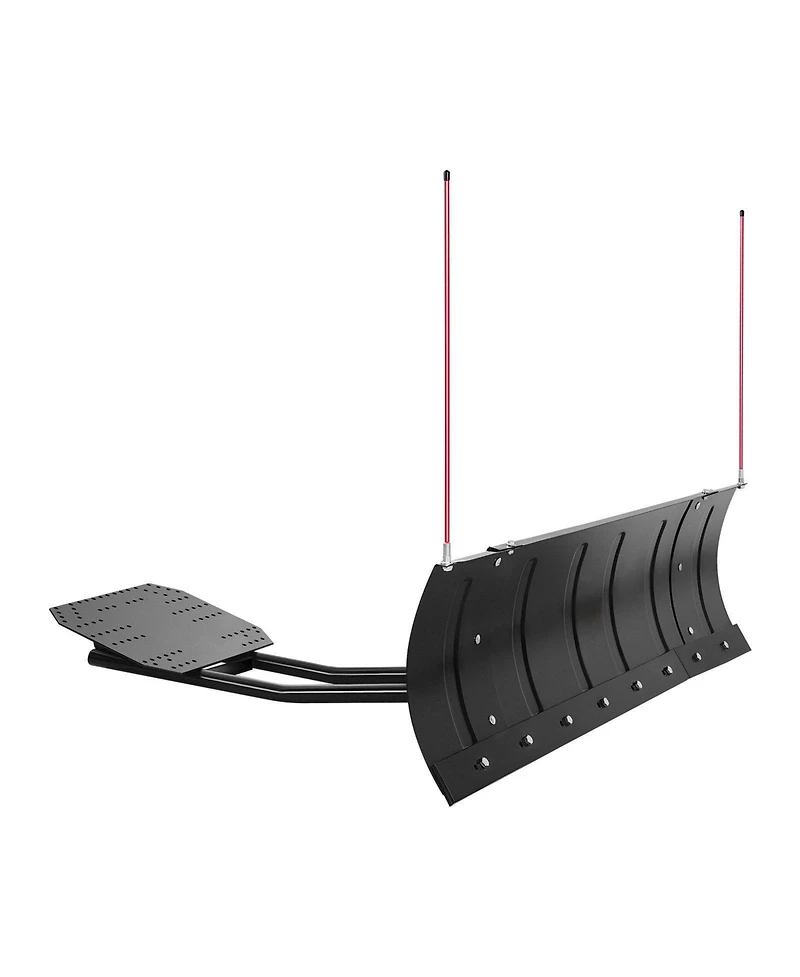 Mecale Snow Plow Blade Kit, 43"-60" Adjustable Width, Universal Atv/Utv Mount, Rubber Flaps, Heavy-Duty Steel