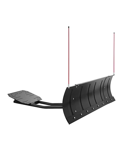 Mecale Snow Plow Blade Kit, 43"-60" Adjustable Width, Universal Atv/Utv Mount, Rubber Flaps, Heavy-Duty Steel