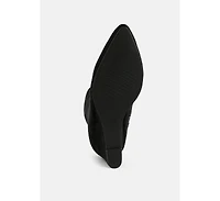 Yara Microfiber Wedge Sock Boots Women