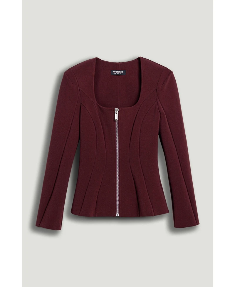 Nocturne Women's Zip-Front Structured Top