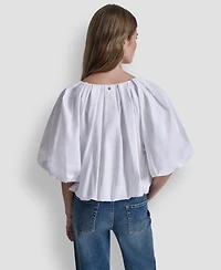 Dkny Jeans Women's V-Neck Pull-On Bubble Top