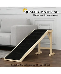 Aostirmotor Convenient Pet Ram Dog Ramp in Black