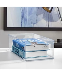 iDesign Plastic Kitchen Cabinet Storage Bins - Set of 2 - Clear