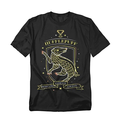 Harry Potter Big & Tall Hand Drawn Hufflepuff Shield T Shirt