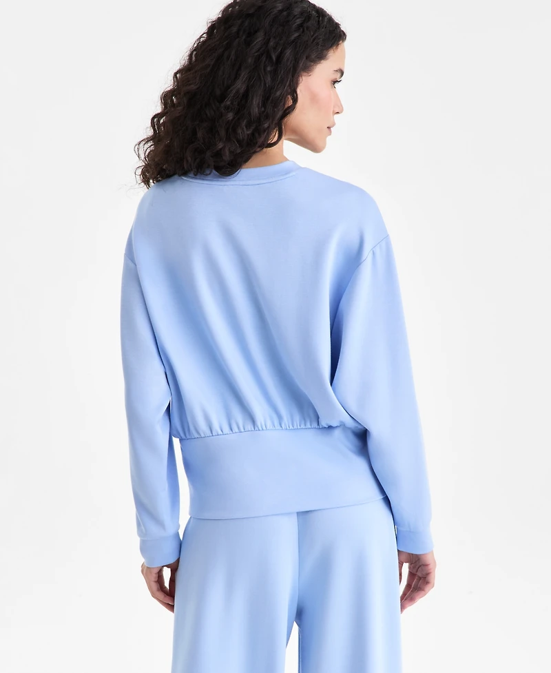 I.n.c. International Concepts Women's Banded-Bottom Sweatshirt, Macy's Exclusive