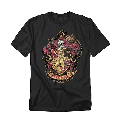 Harry Potter Big & Tall Grffindor Knitted Patch Damaged T Shirt