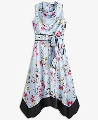 I.n.c. International Concepts Women's Sleeveless Floral Cowl-Neck Dress, Macy's Exclusive