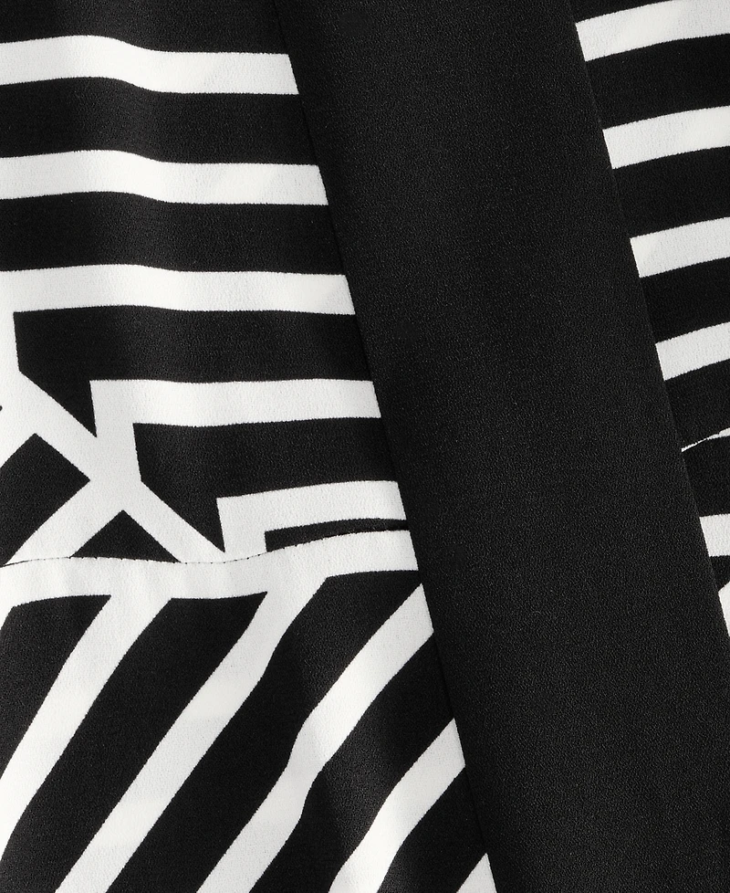 I.n.c. International Concepts Women's Long Sleeve Geo Print Shirtdress, Macy's Exclusive