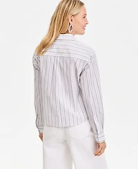 I.n.c. International Concepts Women's Crystal Embellished Button Down Shirt, Macy's Exclusive