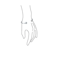 Bling Jewelry Bangle Cuff For European Charm & Beads Bracelet .925 Sterling Silver Ball-Screw Tips