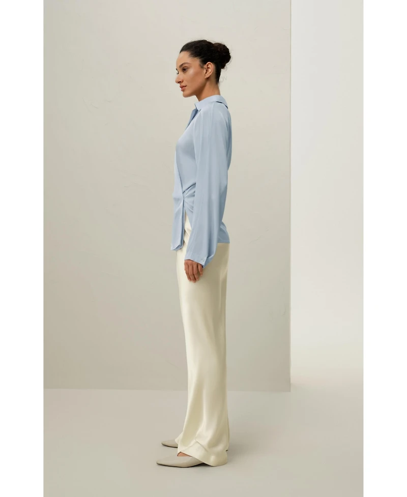 Lilysilk Women's Multipositional Silk Shirt