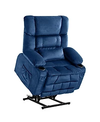 Clihome Dual Motor Large Power Lift Recliner Chair for Elderly, Lay Flat with knead the waist and heat, Big Tall People