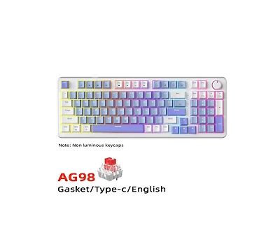 Risokeys 98-Key Mechanical Keyboard Wired Hot Swappable Red Switches, Rgb Backlit for Gaming & Office