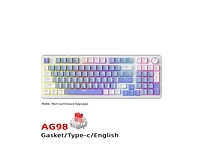 Risokeys 98-Key Mechanical Keyboard Wired Hot Swappable Red Switches, Rgb Backlit for Gaming & Office