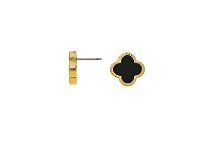 Rivka Friedman Onyx Flower Stud Earring