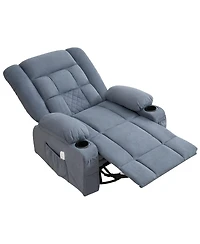 Clihome Kneading Massage Rocker Recliner Chair with 4-Point 3D Kneading Massage and Heat for Living Room with Rocking Function