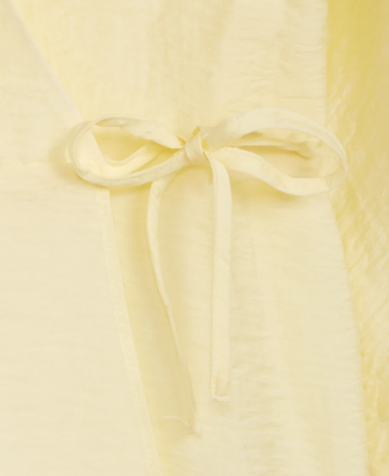 I.n.c. International Concepts Women's Long Sleeve Textured Wrap Blouse, Macy's Exclusive